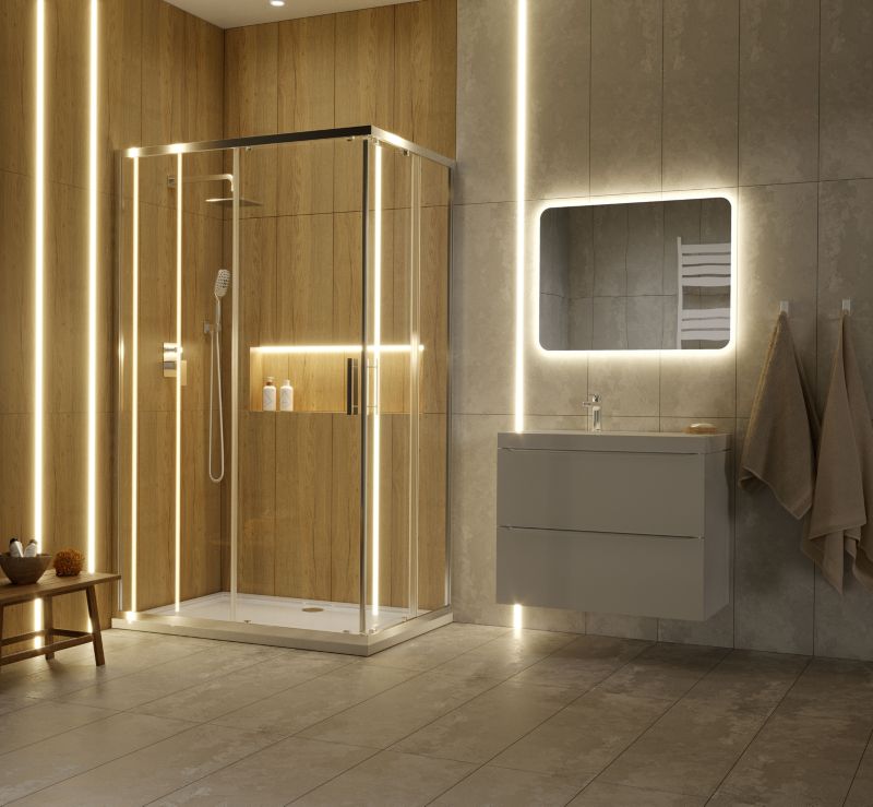 LED-profil Sæt Polux Vinkel 1 m Satin