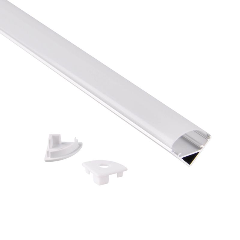 LED-profil Sæt Polux Vinkel 1 m Satin