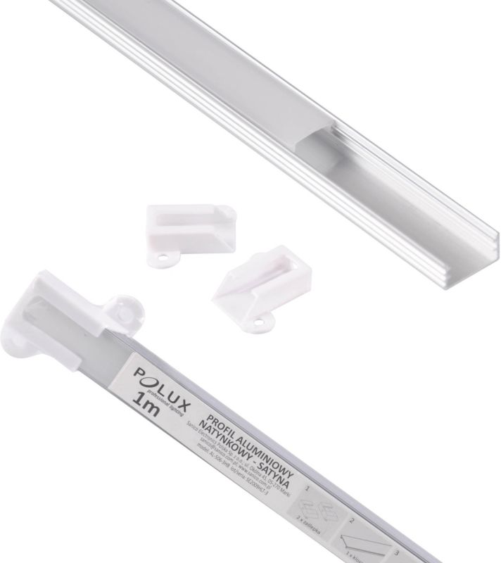 Profil til LED Strip Polux 1 m Satinsort