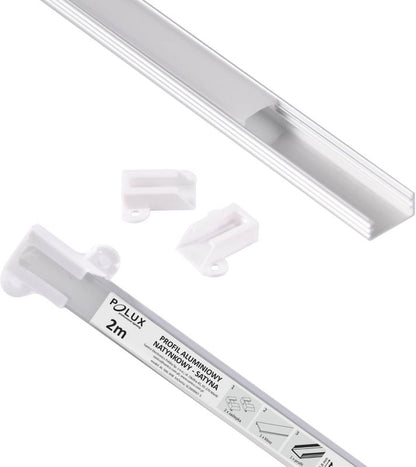 Polux overflademonteret profil til LED-strips 2 m satin