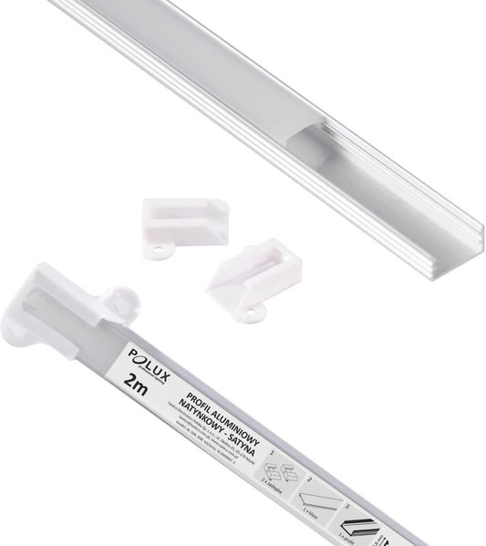 Polux overflademonteret profil til LED-strips 2 m satin