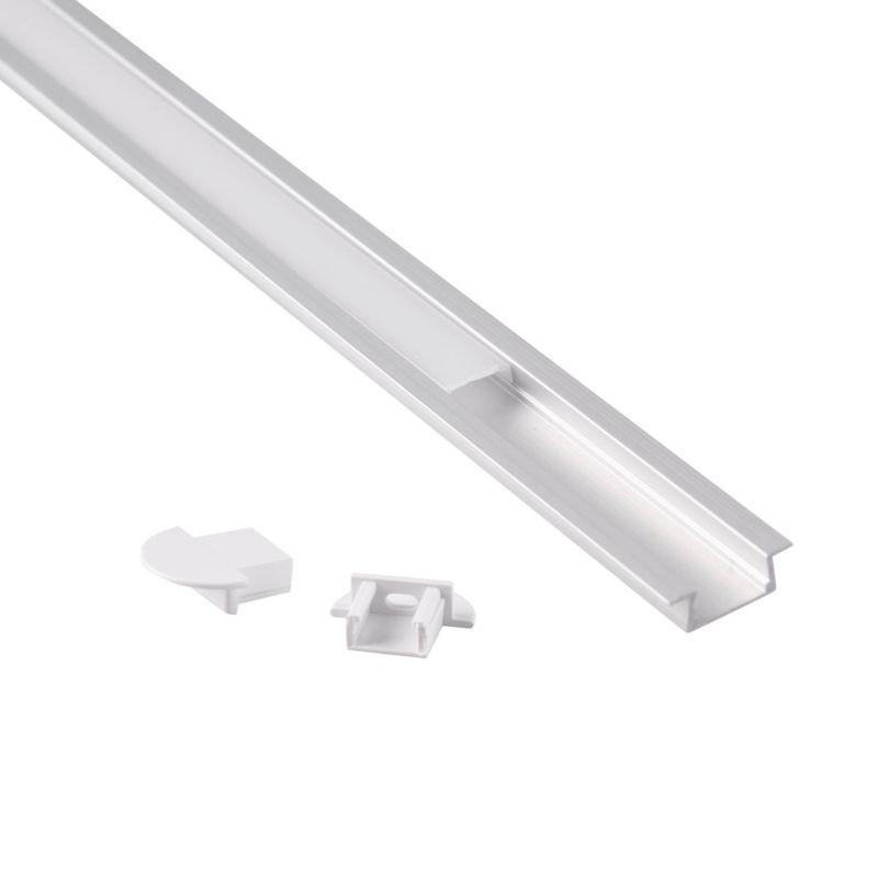 Polux indbygningsprofil sæt til LED-strips 1 m satin