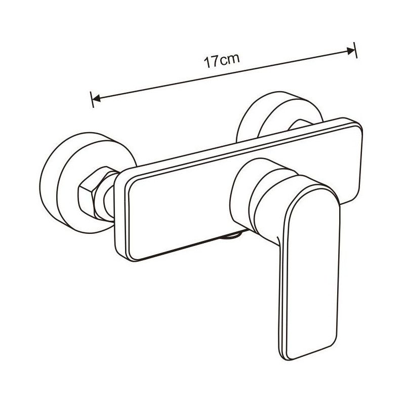 Mexen Cetus 950 mm brusebatterisæt i krom, 1 stk.