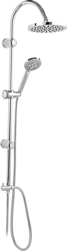 Brusesæt Rund 20,6 cm 3-Funktion Krom 106 cm