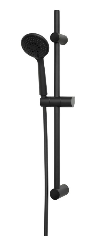 GoodHome Cavally 3‑funktioners sort brusesæt