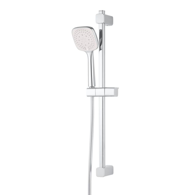 Brusesæt 3-Funktion Krom 150 cm Slange 67,4 cm Stang