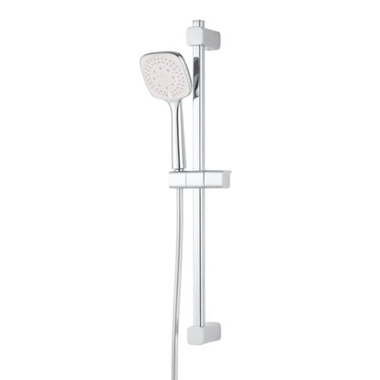 Brusesæt 3-Funktion Krom 150 cm Slange 67,4 cm Stang