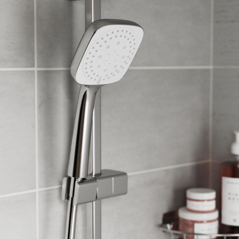 GoodHome Teesta 3‑funktioners brusesæt i krom