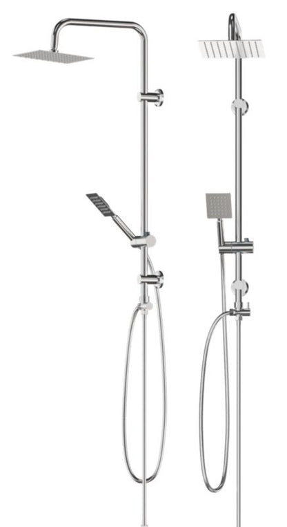 Brusesæt TOBA 95 cm Chrom med Regnbruser 20 cm
