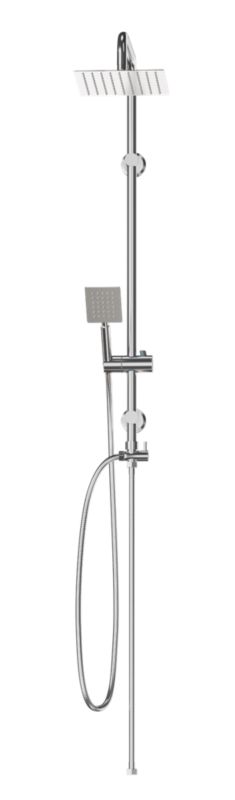 Brusesæt TOBA 95 cm Chrom med Regnbruser 20 cm