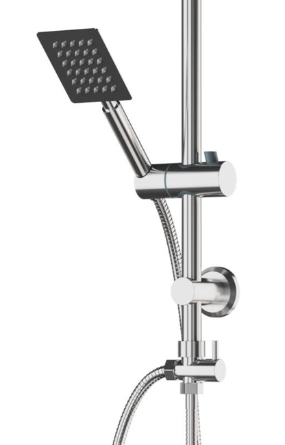 Brusesæt TOBA 95 cm Chrom med Regnbruser 20 cm