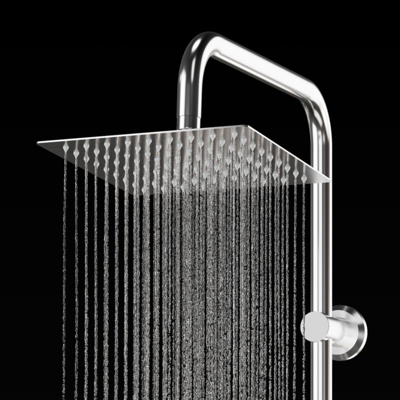 Brusesæt TOBA 95 cm Chrom med Regnbruser 20 cm