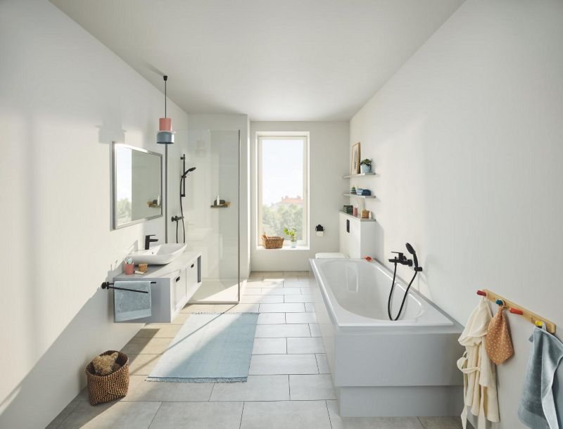 Grohe Vitalio Comfort 110 3-funktions sort brusesæt