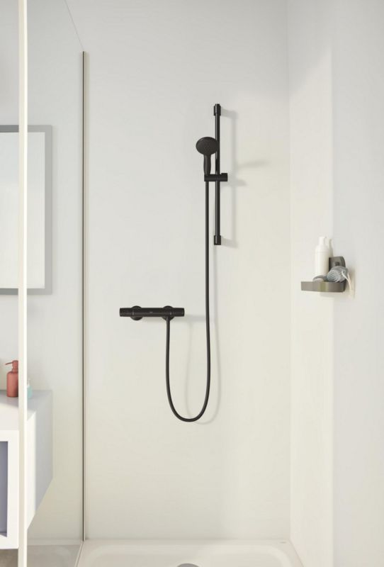Brusesæt 2-Funktion Sort Mat 175 cm Slange