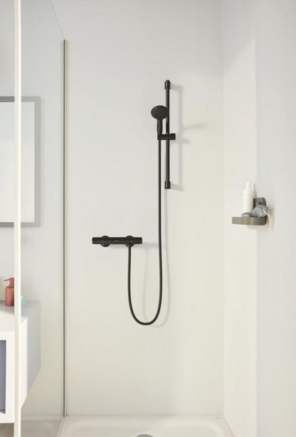 Brusesæt 2-Funktion Sort Mat 175 cm Slange