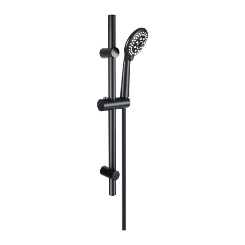 5-Funktions Brusesæt med Stang 60 cm Sort Mat