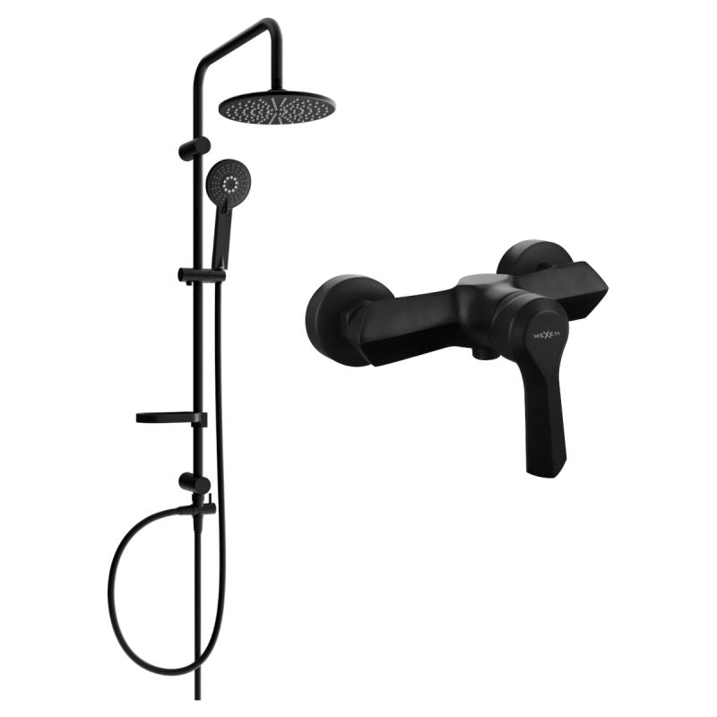 Mexen 95 cm Sabre bruse-sæt i mat-sort, 1 stk.