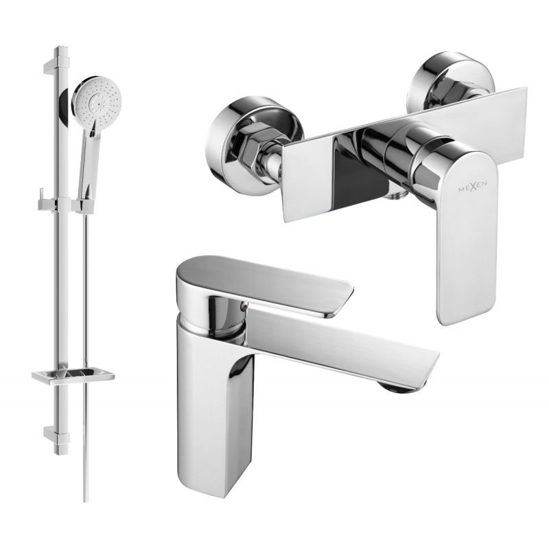 Mexen Alexa DQ40 brusesæt i krom, 1 sæt