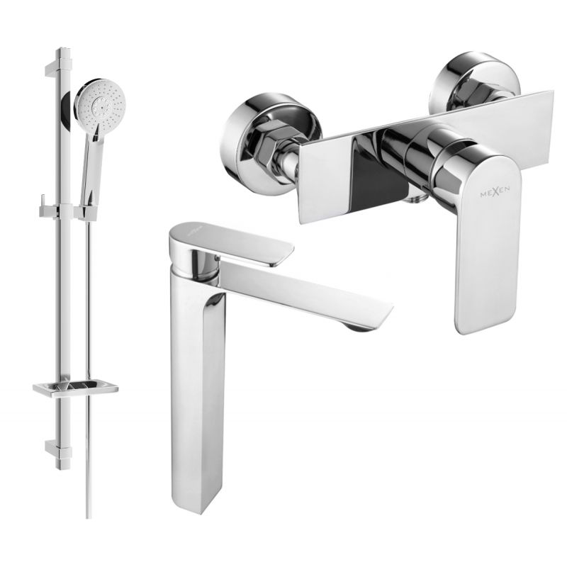 Mexen Alexa DQ40 brusesæt i krom, 1 sæt