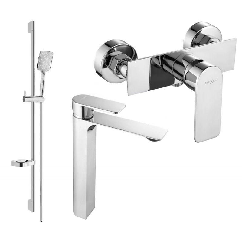 Mexen Alexa DS62 brusesæt i krom, 1 sæt