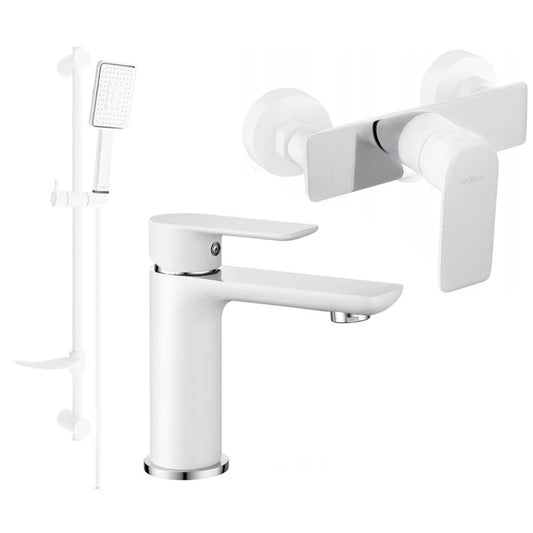 Mexen Alfa DF54 bruse­sæt hvid/krom 1 sæt