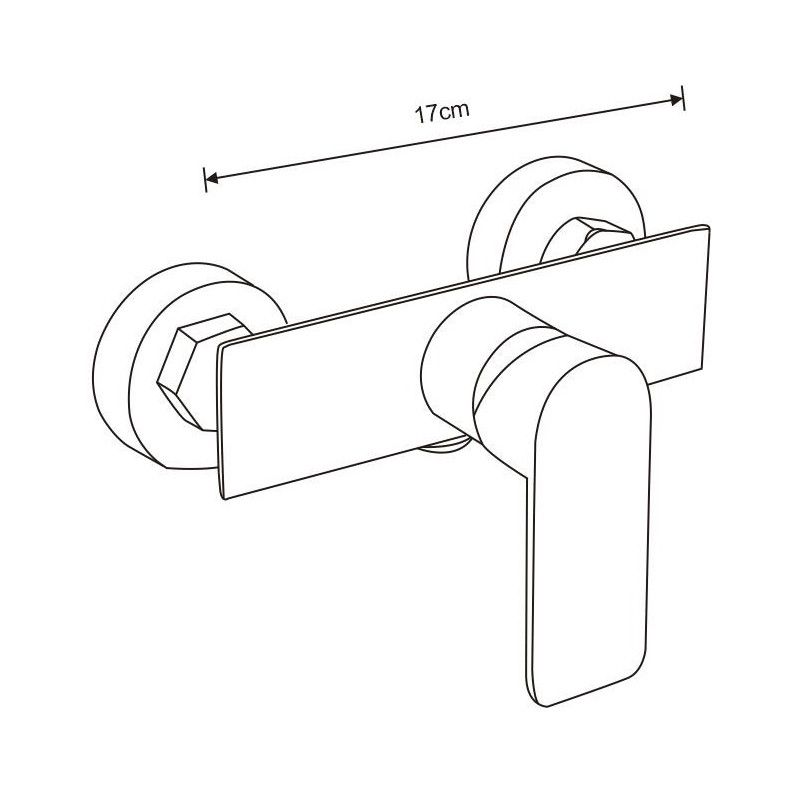 Mexen Alfa DF54 bruse­sæt hvid/krom 1 sæt
