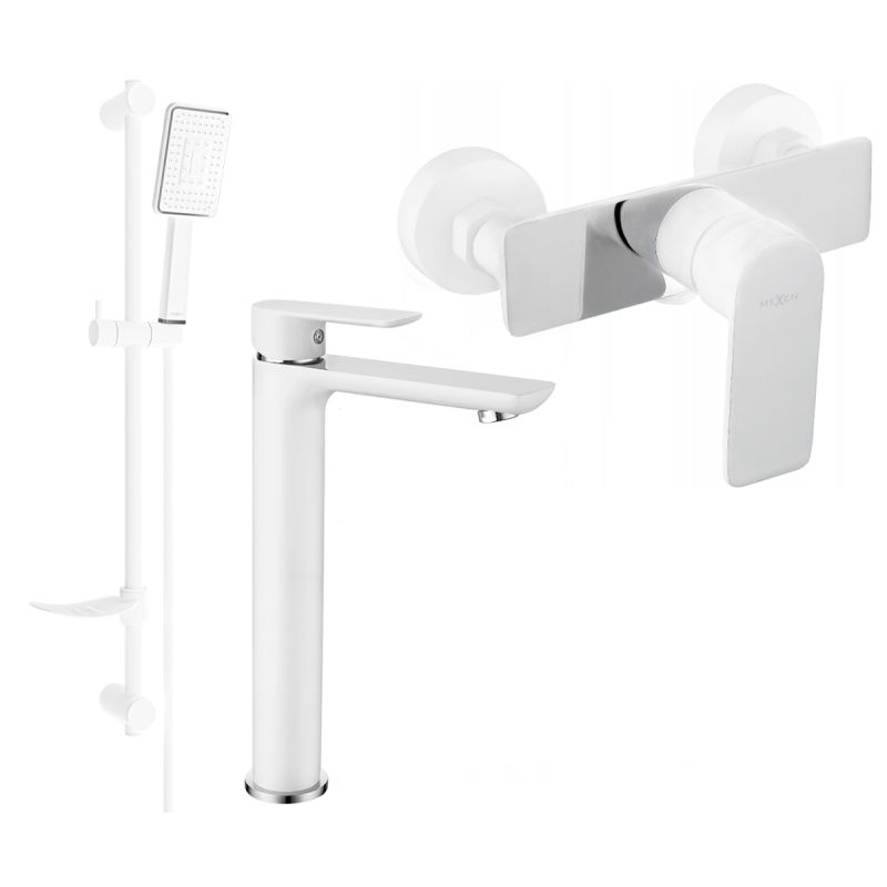 Mexen Alfa DF54 bruse­sæt hvid/krom 1 sæt