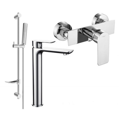 Mexen Alfa DF72 brusesæt i krom, 1 sæt