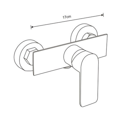 Mexen Alfa DF72 brusesæt i krom, 1 sæt