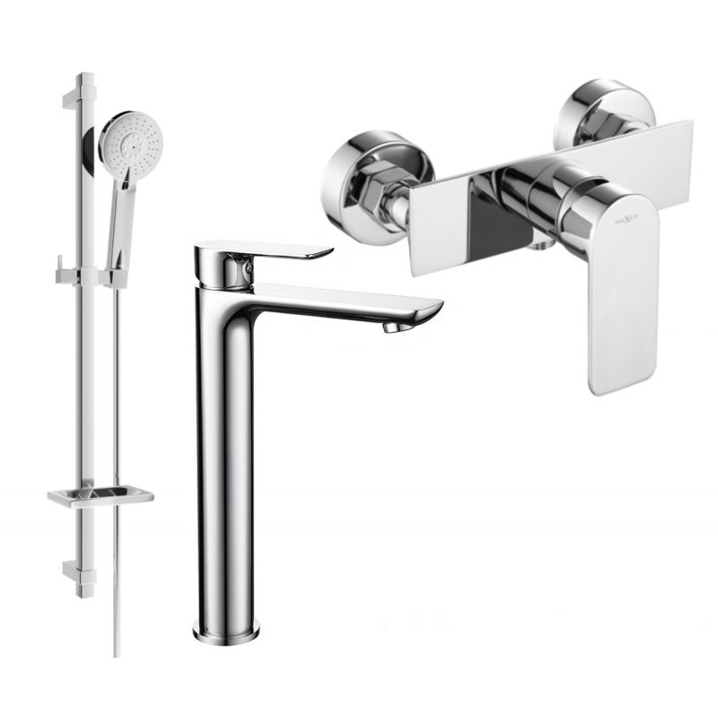 Mexen Alfa DQ40 brusesæt i krom, 1 sæt