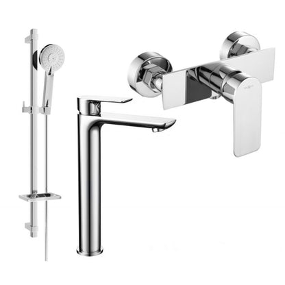 Mexen Alfa DQ40 brusesæt i krom, 1 sæt