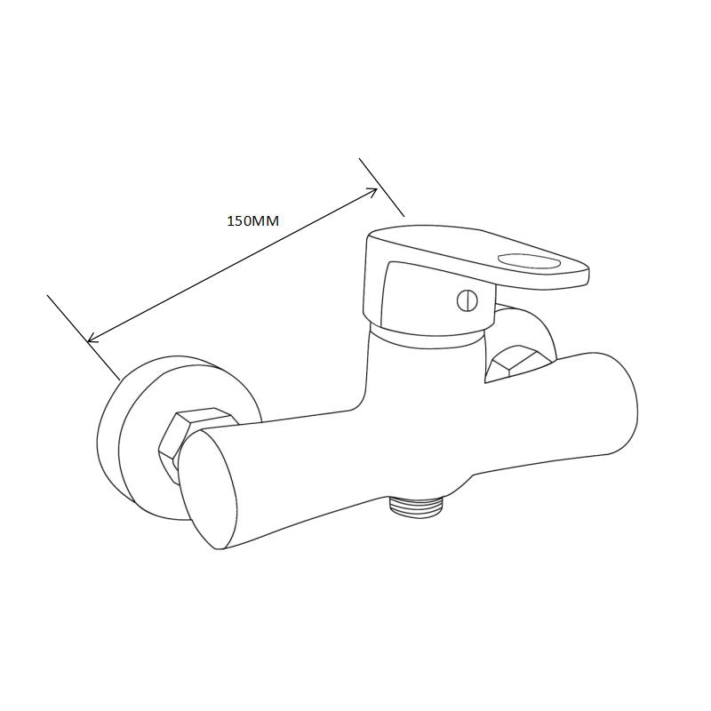 Mexen Kama DF05 brusesæt i krom, 1 sæt
