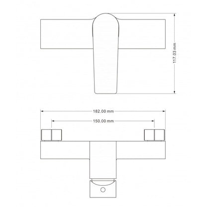 Mexen Lynx DQ72 brusesæt i krom, 1 sæt