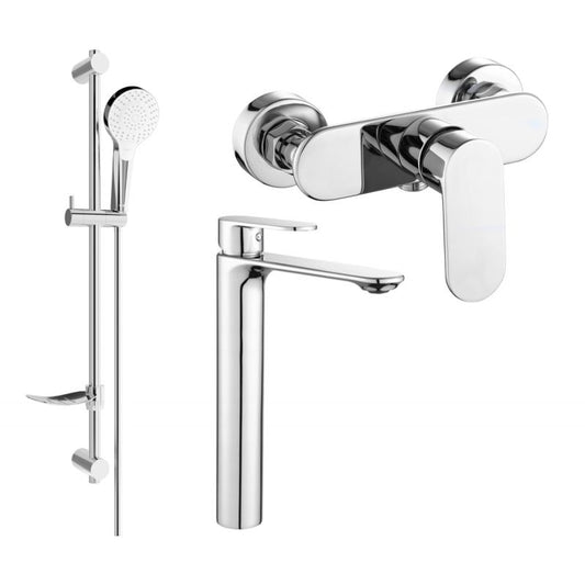 Mexen Milo DF05 brusesæt krom 1 sæt