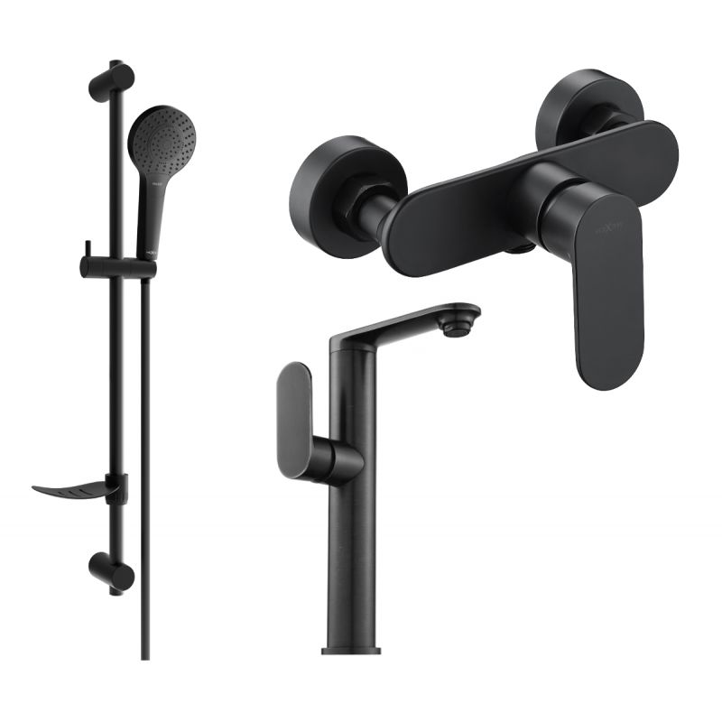 Mexen Milo DF05 sort brusesæt 1 sæt