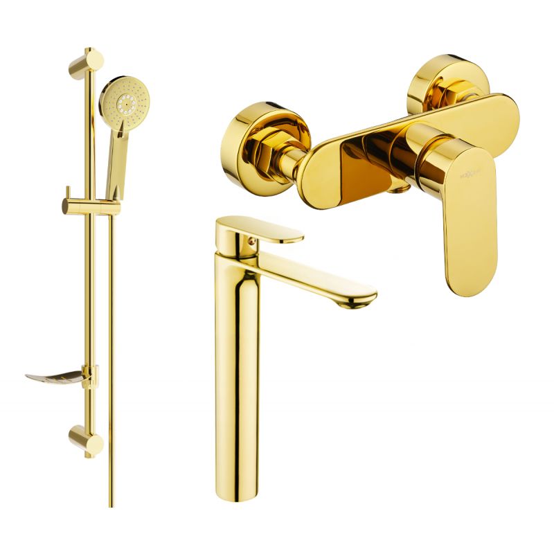 Mexen Milo DF40 guldsæt til brusebad, 1 sæt