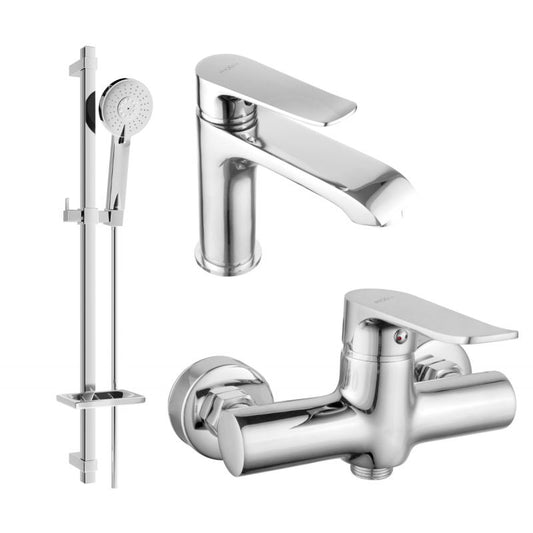 Mexen Pecos DQ40 brusesæt i krom, 1 sæt