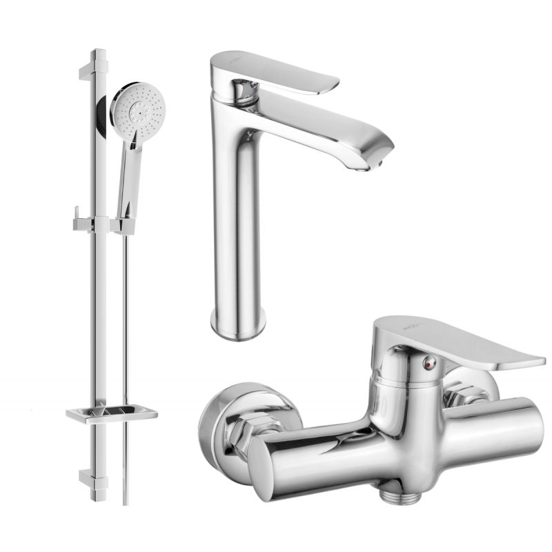 Mexen Pecos DQ40 brusesæt i krom, 1 sæt