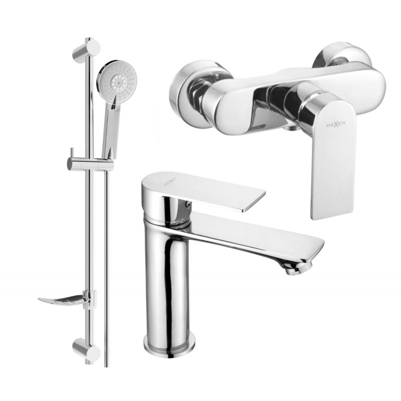 Mexen Royo DF40 brusesæt i krom, 1 sæt