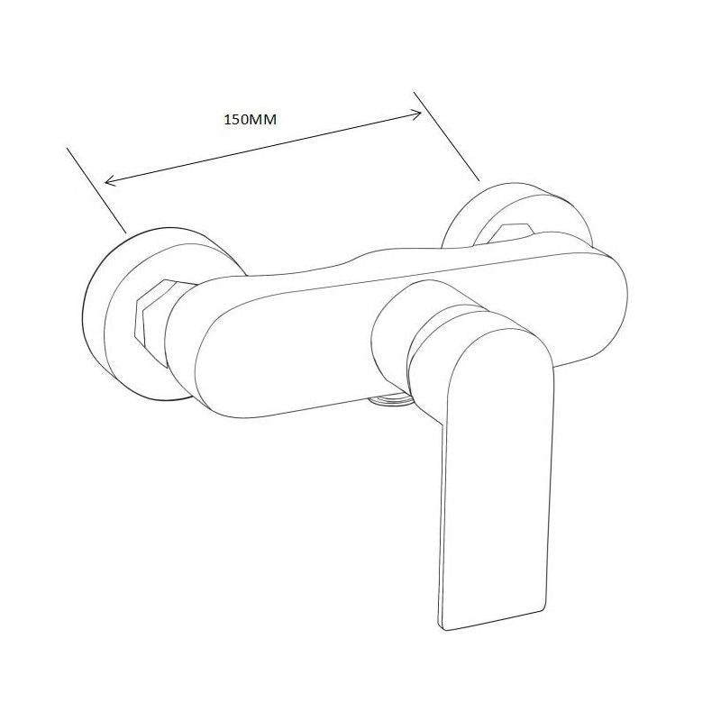 Mexen Royo DF40 brusesæt i krom, 1 sæt