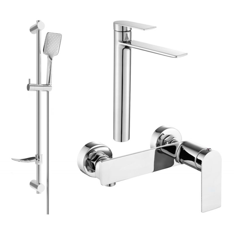 Mexen Zero DF62 brusesæt i krom, 1 sæt