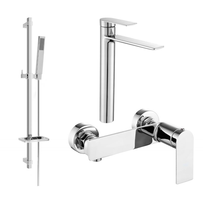 Mexen Zero DQ02 brusesæt i krom, 1 sæt