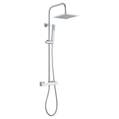 Brusesæt med termostatarmatur 25x25 cm Krom | 5907798716494