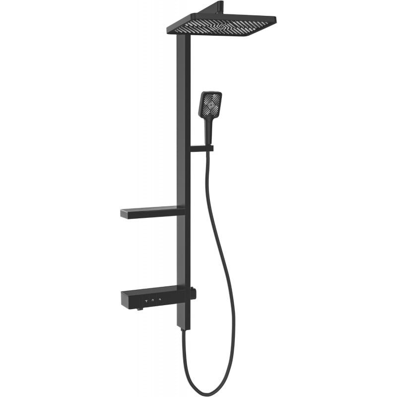 Overflademonteret brusesæt Mexen 1301 mm Roar mat‑sort 1 stk.