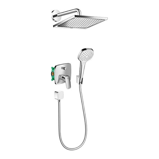 Indbygget Hansgrohe MyCube 2-funktions brusesæt med armatur, Ø 24 cm