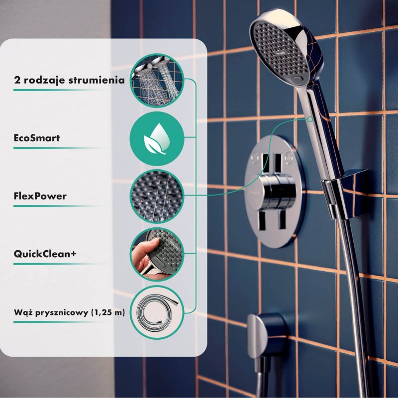 Brusesæt Hansgrohe Activera S 2Jet Ecosmart Krom