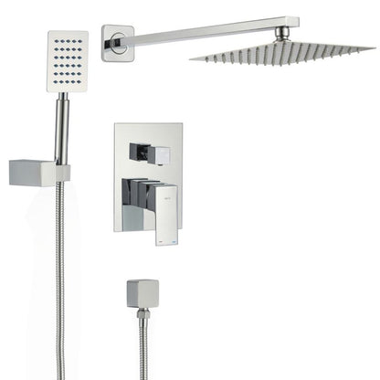 Indbygnings Brusesæt DUAL30 30x30 cm Krom Blank 1 stk.