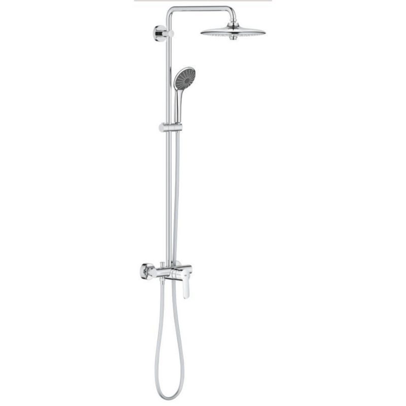 Brusesæt med Vægarmatur VITALIO JOY System 260 Krom 1 stk.