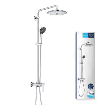 Brusesæt med Vægarmatur VITALIO JOY System 260 Krom 1 stk.