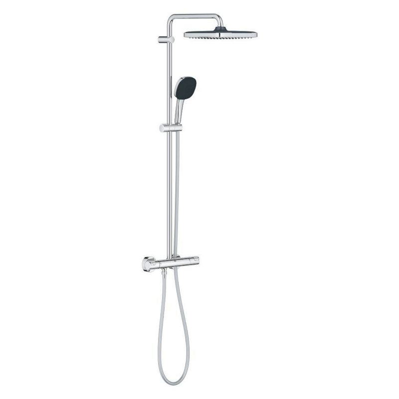 Termostatisk Brusesøjle Vitalio Comfort 250 Vægmonteret Krom 250 mm